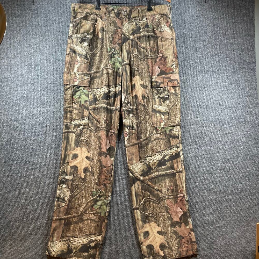 Cabelas Camo Cargo Pants Men's 36 Actual (35X31) Camouflage Lightweight Hunting